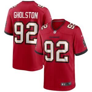 Nike NFL Tampa Bay Buccaneers On Field Gholston #92 Game Jersey Red Mens Size S